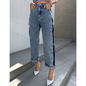 Contrast side seam Jeans